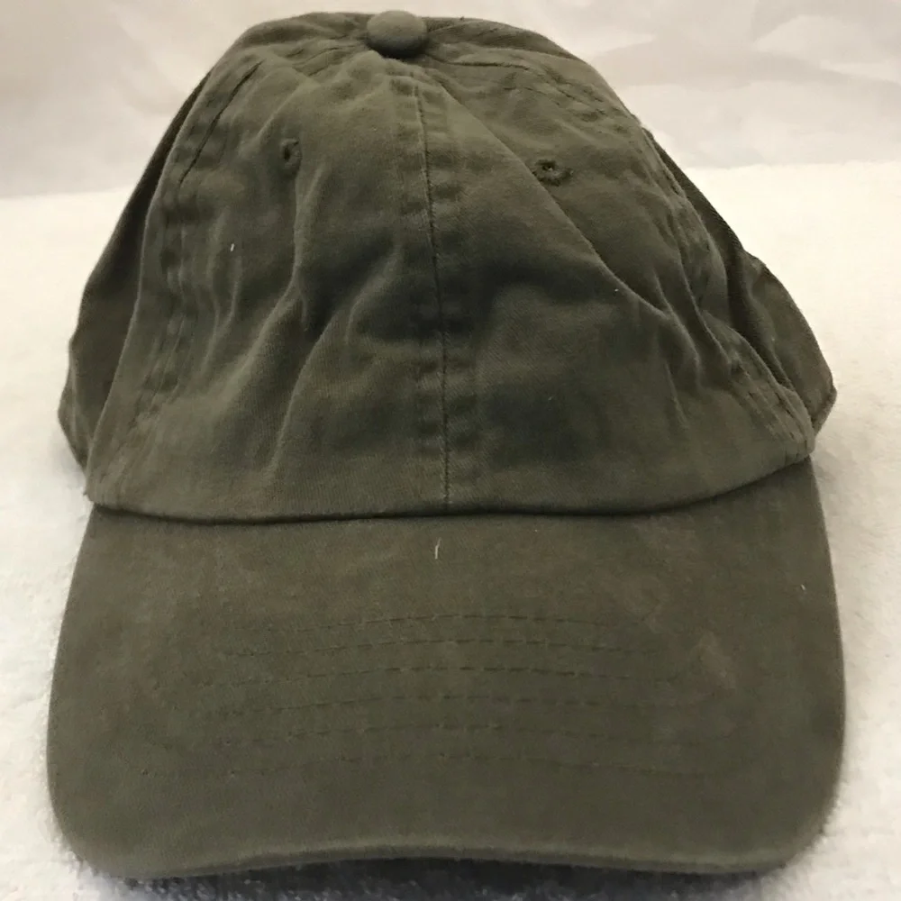 BDG Olive Green Adjustable Cotton Ball Cap